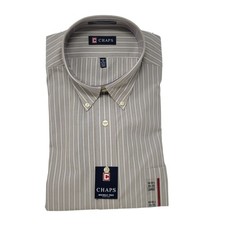 NEW Chaps Men's Regular Fit Button-Down Dress Shirt Large 16-16.5 Wrinkle Free