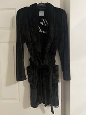 Image of Woman’s Gorgeous Soft Black Dressing Gown Size S New Without Tags By New Look