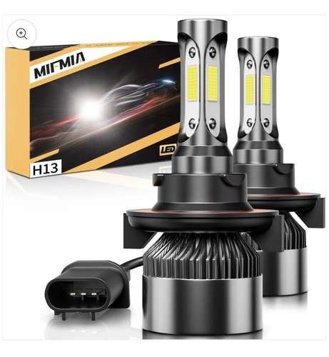 Pair 9008 H13 LED Headlight Bulbs Conversion Kit 6500K Bright Cool White