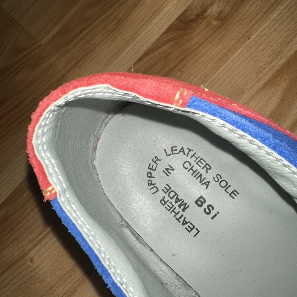 Zapatos de boliche Classic Products Corp Rental para hombre talla 9 cuero azul/rojo con cordones Foto 2 de 4