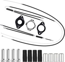 BMX Bike Gyro Brake Cables Front + Rear (Upper + Lower) with Spinner Rotor Full