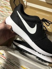 Nike Roshe Mens Golf Shoes Nike Golf Mens Trainers Sneakers Black - UK 7.5 - 8.5