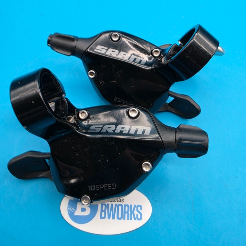 SRAM 10 Speed Mountain Bike Shifters 10x2sp Flat Bar MTB Shifter Set EUC!!  f15