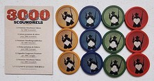 3000 Scoundrels Board Game 12 Premium Henchmen Promo Tokens.