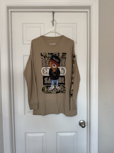 Vibes Men’s Longsleeve Tan Teeshirt