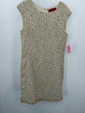 Pre-Owned CH Carolina Herrera Tan Size 10 Knit Short Sleeveless Dress
