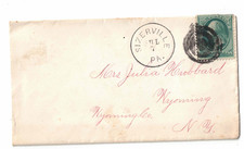 1880s Sizerville PA Cover to Wyoming NY