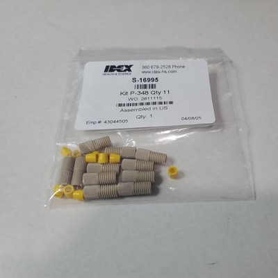 IDEX S-16995 Kit P-348 Flangeless Nuts & Ferrules   10 Sets + Extra Nut
