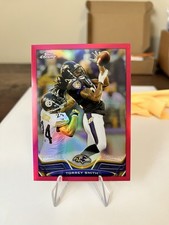 2013 Topps Chrome Torrey Smith #193 BCA Pink Refractor /399 Baltimore Ravens