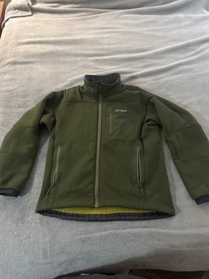 Vintage Arc'teryx Men's Easy Rider Soft Shell Fleece Jacket Dark Green Large L
