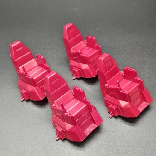 1986 Gi Joe Terror Drome Console Seat Set of 4 (one Handle Broken) Vintage Parts