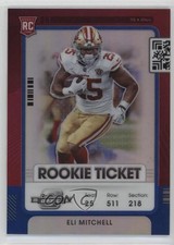 2021 Contenders Optic Rookie Ticket Blue Prizm 3/99 Elijah Mitchell Eli 1d0h