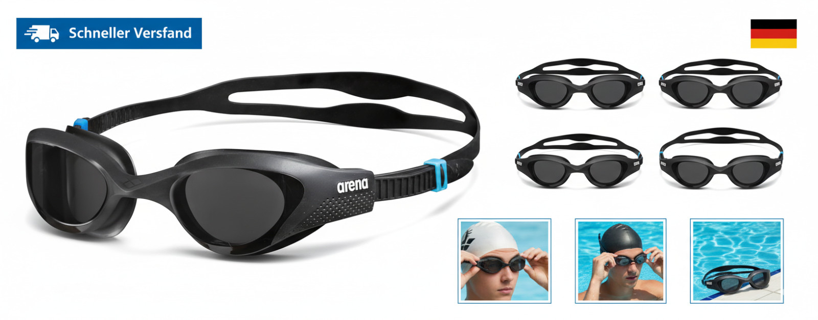 Arena the One Gafas de Natación Antiniebla Unisex Para Adultos, Gafas de Natación Con Br