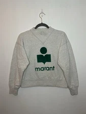 Isabel Marant Etoile Women's Sweatshirt Gray/Green Size M (38) Made In Portugal