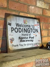 Santa Pod  Rusty Weathered Worn Garage Drag Racing Podington