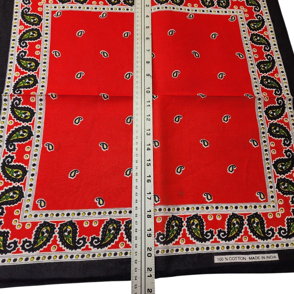 Bandana 100% Algodón Paisley Bufanda Cabeza Cuello Mascarilla Facial Paquete de 12 Foto 3 de 4