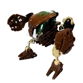 Vintage LEGO BIONICLE Pahrak Brown Green 8560 Set with Canister Complete Set