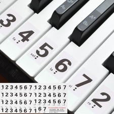 Piano Keyboard Stickers for 54 Keys Numbers Key Sticker Piano Notes Guide