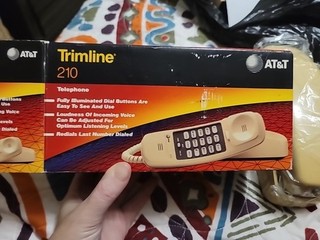 AT&T Trimline 210 Phone Telephone beige Vintage Old Stock