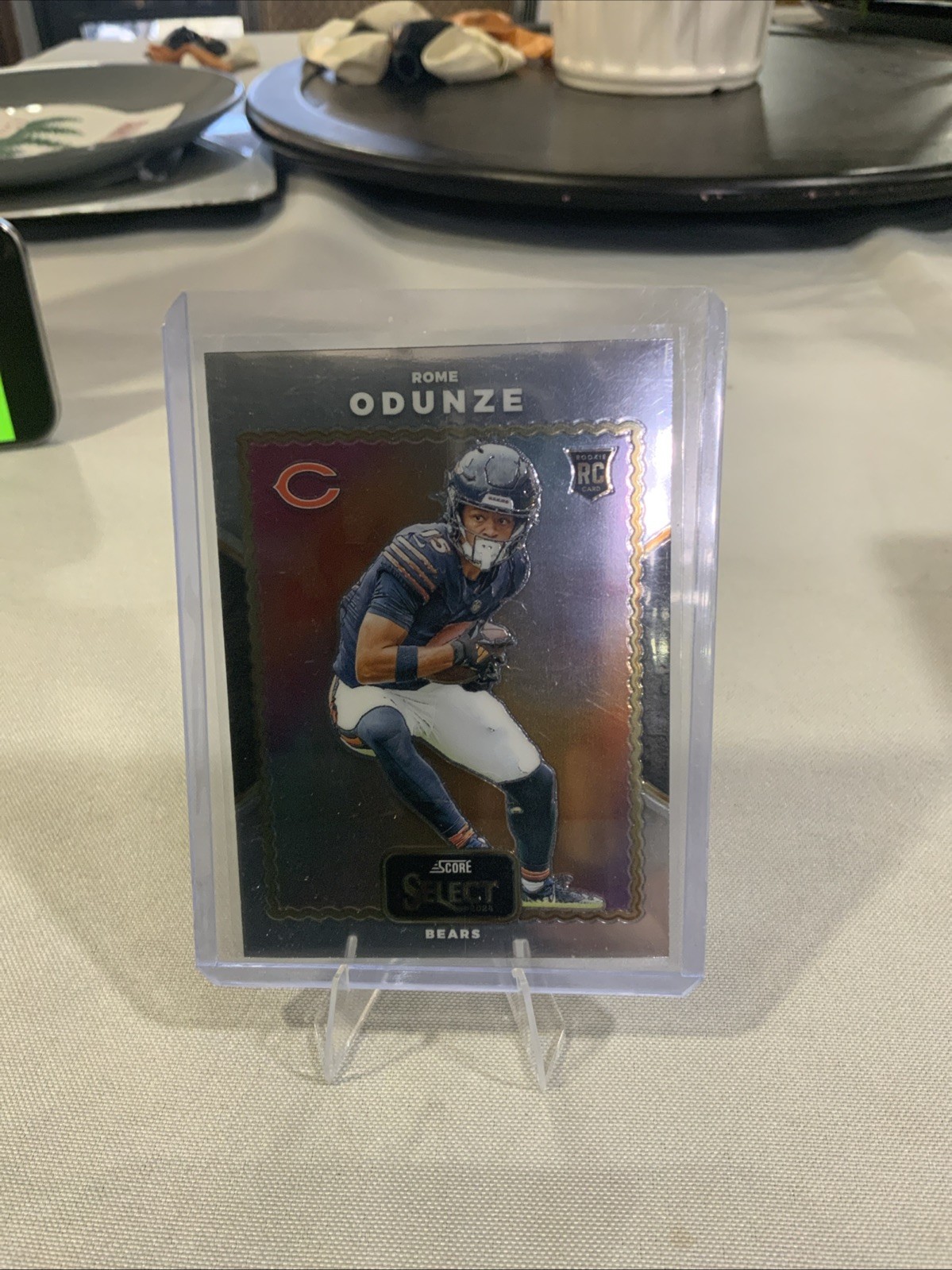2024 Panini Select - Score Select Throwback Rome Odunze #18 Silver Prizm (RC)