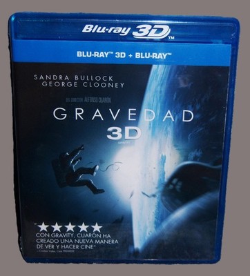 NEW SANDRA BULLOCK GEORGE CLOONEY GRAVITY 2D & 3D BLU RAY MOVIE 2013 MEXICO ED.
