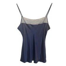 Julianna Rae Navy Silk Lace Trim Cami - size Medium