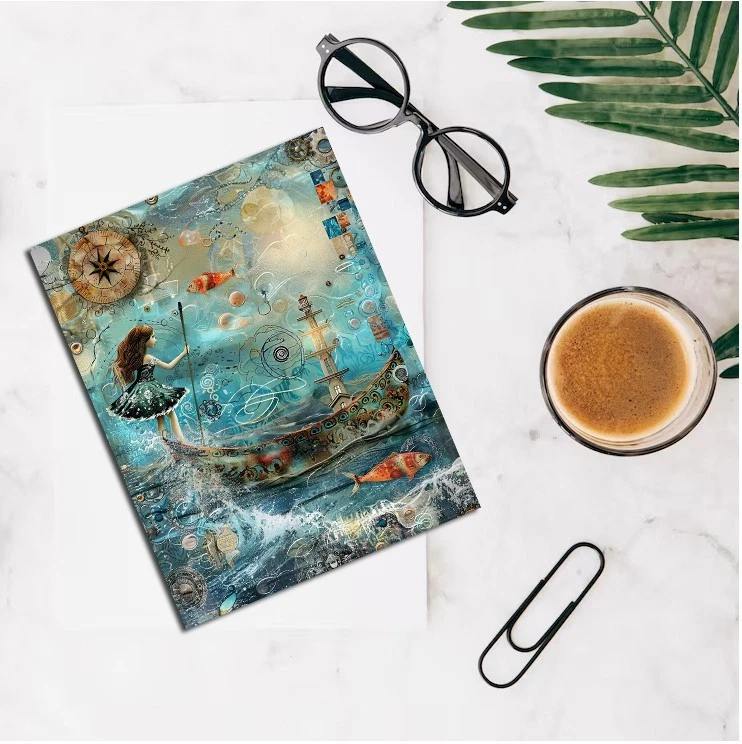 12 Assorted All Occasion Note Cards Blank Greeting Cards Envelopes Ocean Dreams - Image 2 of 2