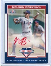 2017 Stars and Stripes 15U Team Autographs Nelson Berkwich Red Ink Auto 7/10