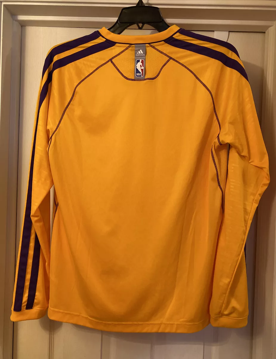 2012 Los Angeles Lakers ADIDAS Warm Up Long Sleeve Jersey Shirt Mens Sz M,  Great