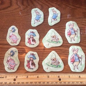 Beatrix Potter Peter Rabbit Fabric Iron On Appliques #13