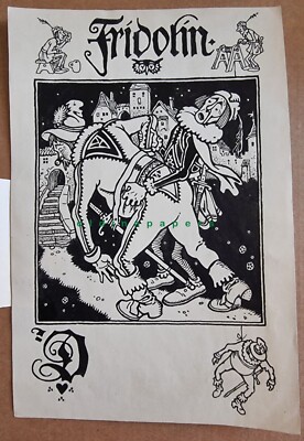 Karl Elleder Karikaturist Illustrator Gars Tuschezeichnung Fridolin