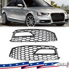 Honeycomb Style Front Bumper Grille Cover For Audi A4 B8.5 S-line S4 RS4 2013-15