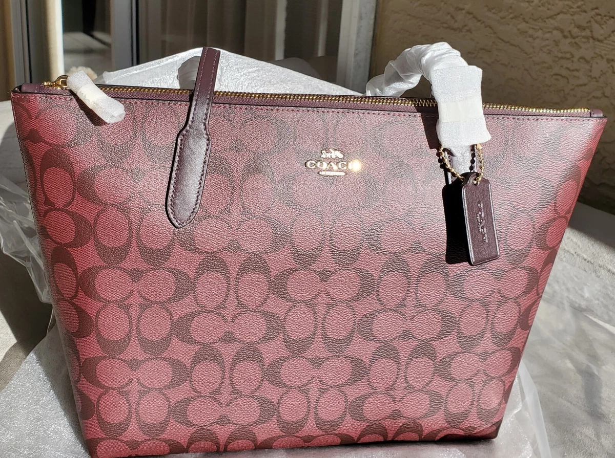 Coach signature zip tote 2024 shoulder handbag