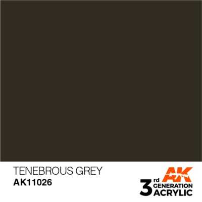 AK INTERACTIVE 11026 3GA TENEBROUS GREY (STANDARD) 17ml (3GEN Acrylic Paint)