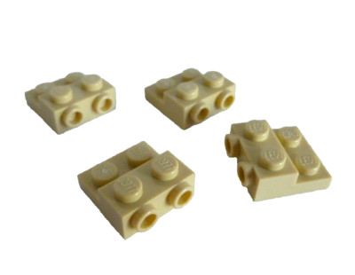 4 x LEGO  99206 City,System, °Konverter,Winkelplatte° 2x2x2/3 beige,tan,sand.Neu