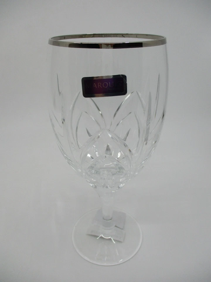 WATERFORD CAPRICE PLATINUM ICED TEA BEVERAGE GLASS - 7 1/2" x 3" 0310I
