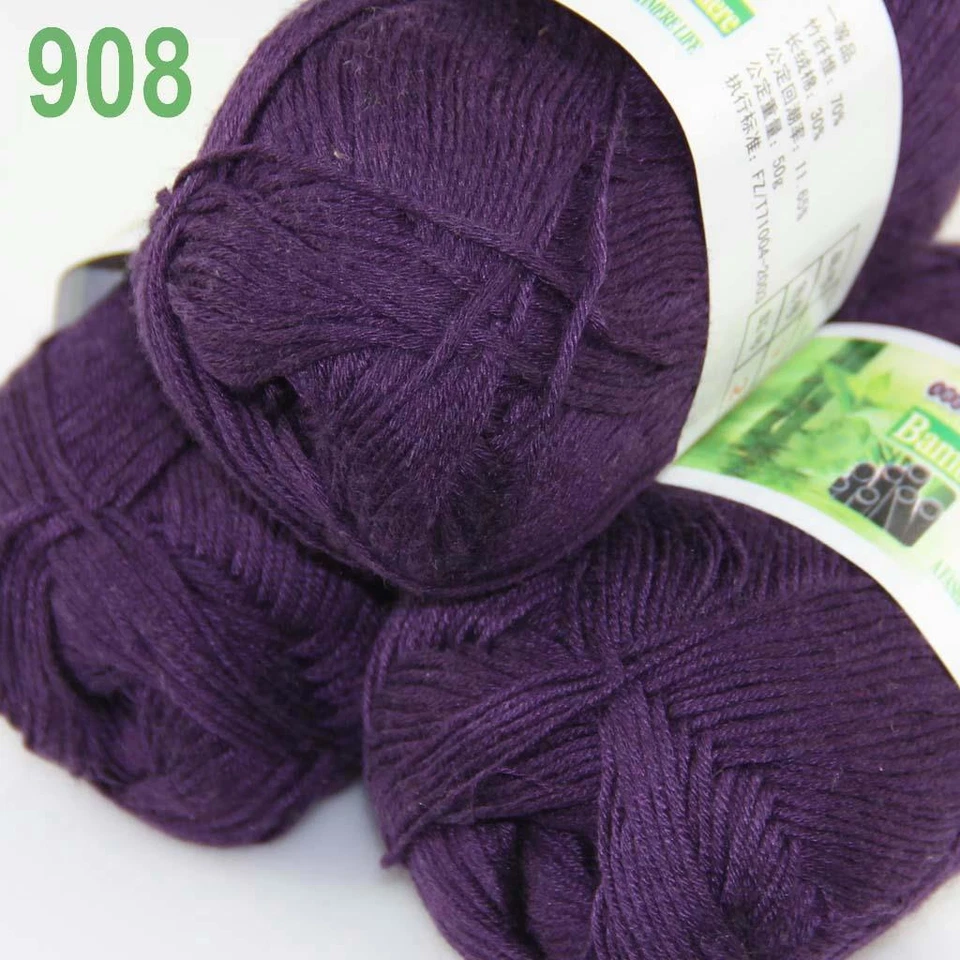 Sale Lot 6SkeinsX50g Soft Bamboo Cotton Baby Wrap Hand Knitting Crochet Yarn 908 - Image 3 of 4
