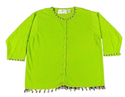 Design Options by Philip and Jane Gordon Cardigan Sweater Womens XL Embellished
