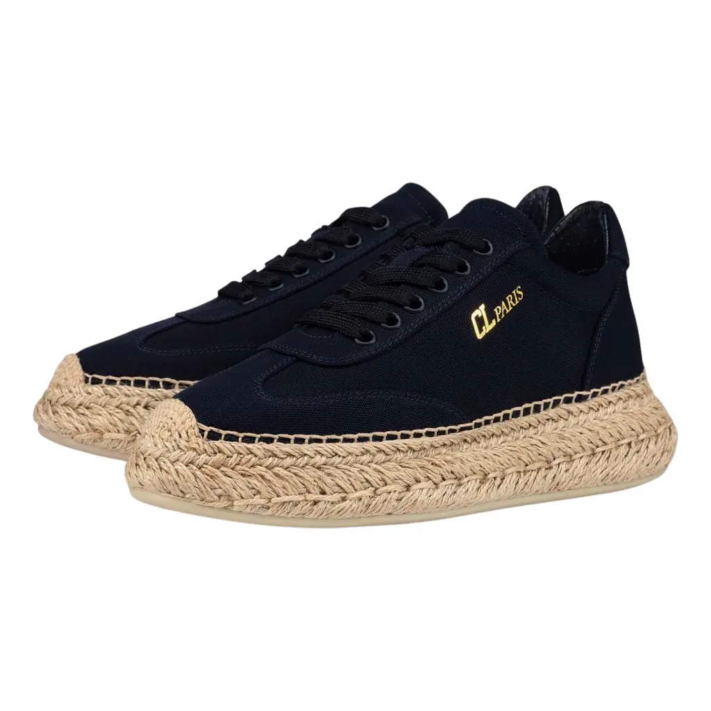 Christian Louboutin Espasneak Flat Obscur Blue Platform Espadrille
