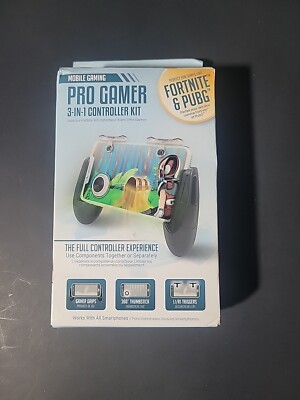 Mobile Gaming Elite 3-in-1 Controller Kit Black Perfect For Fortnite PUBG
