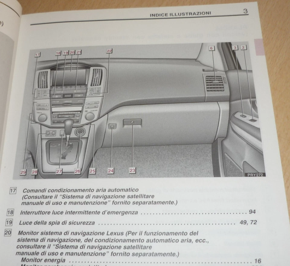 uso manutenzione LEXUS RX 400h,manuale istruzioni Lexus RX 400h,anno 2006 - Immagine 3 di 4