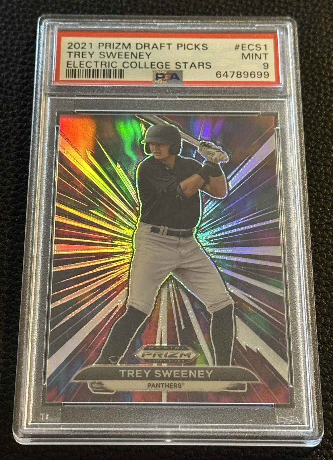 TREY SWEENEY 2021 Panini Prizm Draft Picks Electric College Stars PSA 9 CASE HIT