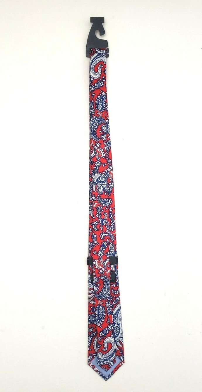 Tommy Hilfiger Men's Wool Blend Check Print Neck Tie Brown Size Regular