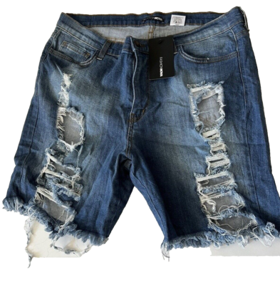 Fashion Nova Khloe Distressed Shorts 3X 38 Waist