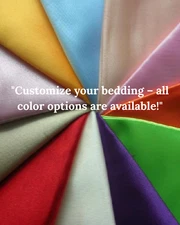 DOUBLE ZIPPER MATTRESS PROTECTOR DUVET SET 1000 TC EGYPTIAN COTTON SOLID COLOUR