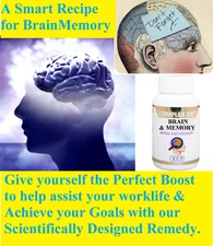 BRAIN BOOSTER, NOOTROPIC SUPPLEMENT, MEMORY,  FOCUS & CLARITY  SUPPORT,GOTU KOLA