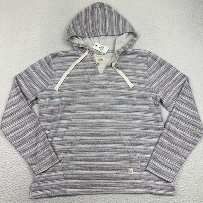 NWT Marine Layer Hoodie Men Small Logan Textured Baja Multicolor Knit Stripe