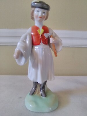 Herend Vintage Porcelain Hand Painted Hungarian Boy with Axe Figurine  5503 MINT