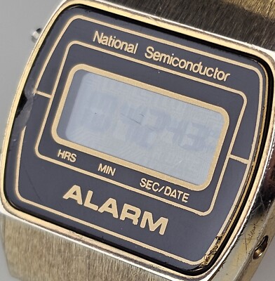 National Semiconductor Alarm Original Band 0133-B VTG Wristwatch