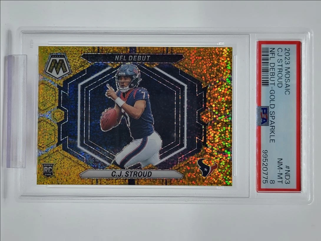 CJ Stroud Panini Mosaic NFL Debut #ND3 Gold Sparkle